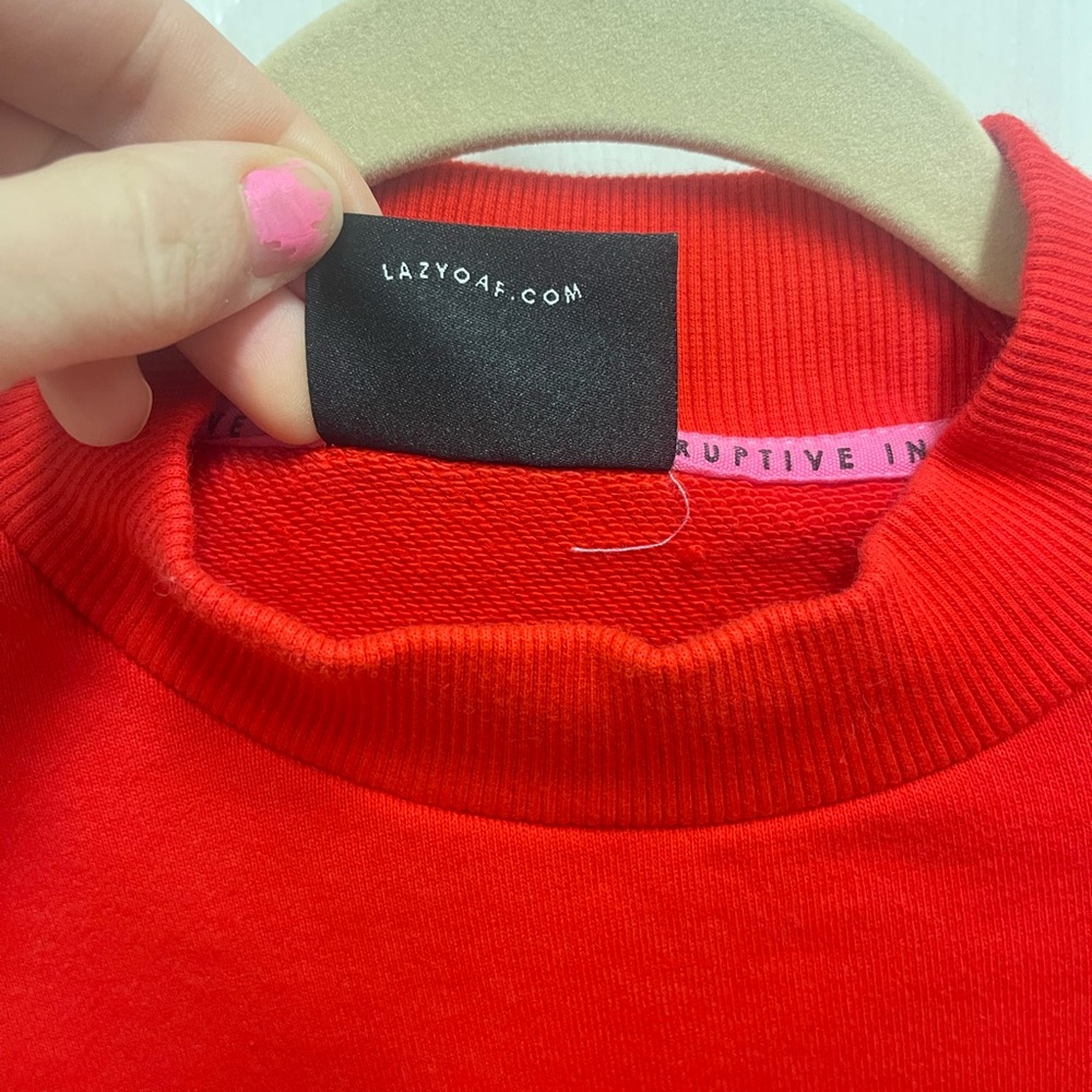Lazy Oaf Cropped Flame Sweater - Picture 4 of 11